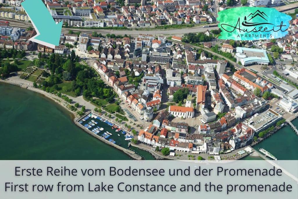 Auszeit Apartment Sunshine Am Uferpark - Nur 100 M Bis Zum Bodensee, Direkt Am Bodenseeradweg, 2 Schlafzimmer, 2 Sonnige Dachterrassen, Schnelles Wlan, Kostenloser Tiefgaragenstellplatz, Fur Bis Zu 4 Personen Friedrichshafen Exterior foto